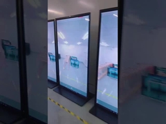 Stand lantai 75 inci Layar penuh tampilan iklan 178° Sudut pandang 450cd/m2 Kecerahan