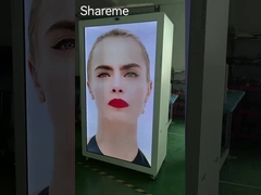 86 inci layar sentuh transparan LCD Box Display Showcase Pemutar Iklan