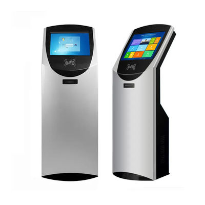 Lantai industri berdiri layar sentuh Self Service Kiosk 19 Inch Untuk Pengumpulan Tiket