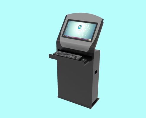 Lantai industri berdiri layar sentuh Self Service Kiosk 19 Inch Untuk Pengumpulan Tiket