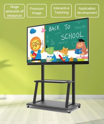 Papan tulis interaktif digital 86 inci dengan resolusi 3840x2160 dan sentuh inframerah untuk aplikasi papan pintar