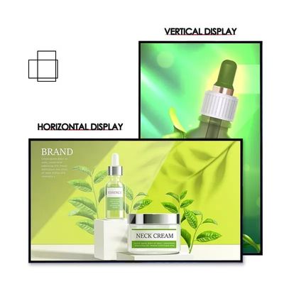 65 Inch Sunlight Dibaca Digital Signage Display dengan 3000nits Kecerahan Tinggi untuk Iklan Indoor