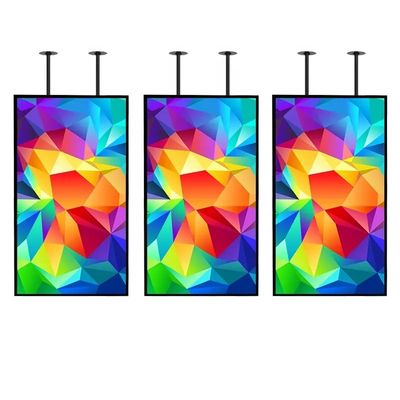 75 Inch High Brightness LCD Display 3000nits Cahaya Matahari Dibaca Dual Screen Digital Signage untuk Jendela Iklan