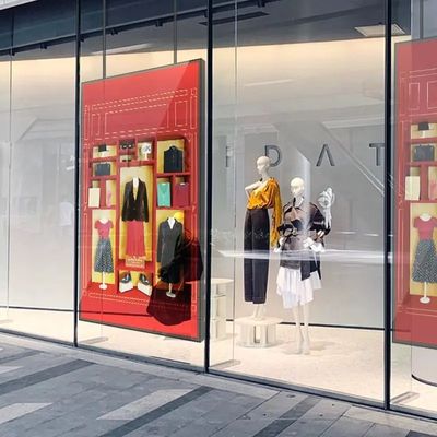 55 Inch 16:9 High Brightness Video Player Iklan Layar LCD Untuk jendela toko