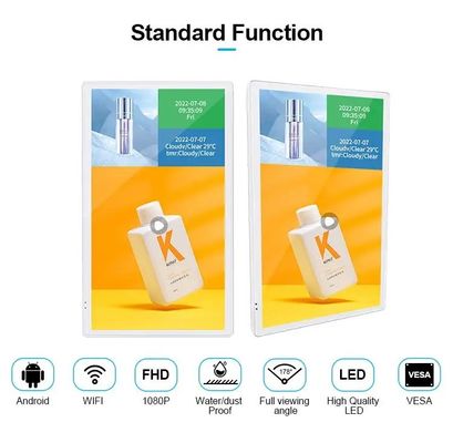 Layar Iklan Lift Paduan Aluminium 50W dengan Digital Signage Resolusi 1920x1080