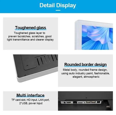 Layar Iklan Lift Paduan Aluminium 50W dengan Digital Signage Resolusi 1920x1080