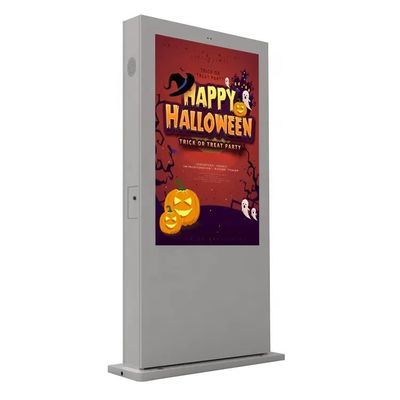 Airproof IP65 Outdoor Advertising Screen Display Pemain Kecerahan Tinggi 55 Inch