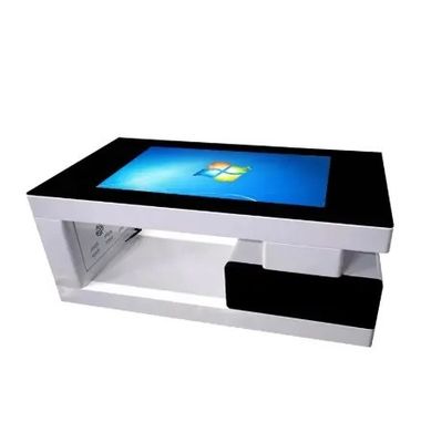 Meja layar sentuh interaktif 43 inci Windows 10 dengan bingkai paduan aluminium untuk bisnis dan pendidikan