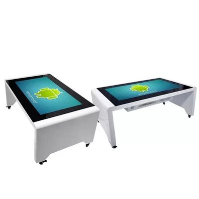 55 Inch Aluminium Alloy Interactive Touch Screen Table dengan konsumsi daya 110W dan layar multi-touch