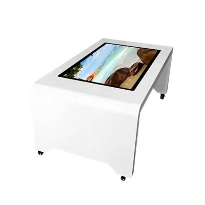 55 Inch Aluminium Alloy Interactive Touch Screen Table dengan konsumsi daya 110W dan layar multi-touch