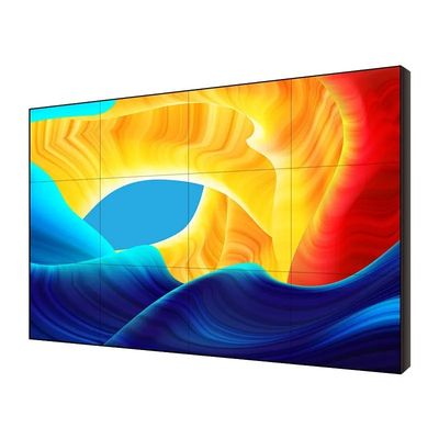 55 Inch 1.8mm Frameless LCD Splicing Wall dengan 500cd/m2 Kecerahan untuk Indoor Video Wall Displays