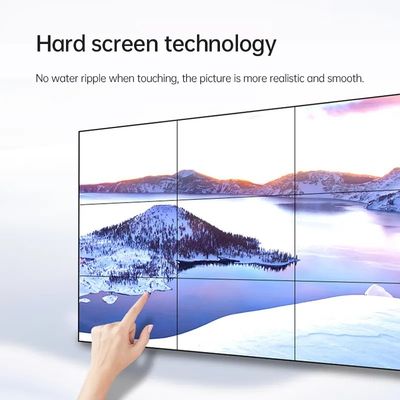 55 inci LCD Splicing Wall dengan layar sentuh inframerah dan 500cd / m2 Kecerahan untuk tampilan dinding video komersial