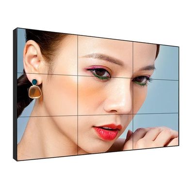 55 inci LCD Splicing Wall dengan layar sentuh inframerah dan 500cd / m2 Kecerahan untuk tampilan dinding video komersial