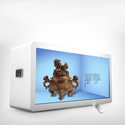 43 Inch Smart Transparent LCD Showcase dengan Resolusi 1920*1080 dan 450cd/m2 Brightness Digital Signage Box