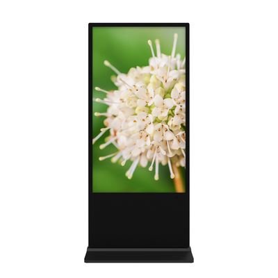 Layar iklan LCD vertikal lantai 75 inci dengan resolusi 4K dan OS Android