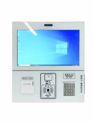 21.5 inci Capacitive Touch Screen Self Service Kiosk dengan QR Code Scanner untuk Check In dan Pembayaran Rumah Sakit