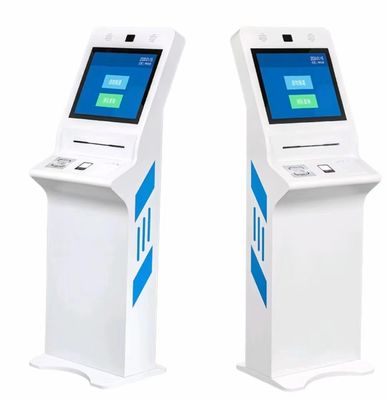 Kios Interaktif 24 inci dengan printer kuitansi dan pembaca kartu identitas untuk aplikasi self service