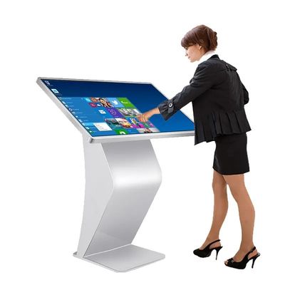 4K Lantai Berdiri Layar Sentuh Kiosk Digital Layar Sentuh Kapasitif 50 Inci