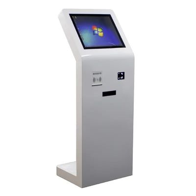 21.5 inci lantai berdiri layar sentuh Kiosk dengan IC Card Reader dan QR Code Scanner