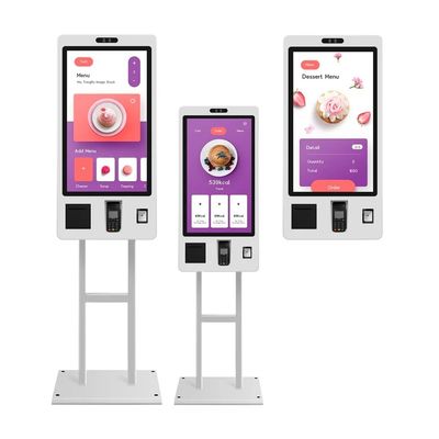 21.5 Inch Wall Mounted Capacitive Touch Screen Self Service Kiosk Pemesanan