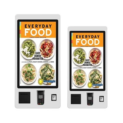 21.5 Inch Wall Mounted Capacitive Touch Screen Self Service Kiosk Pemesanan