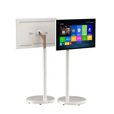 24 Inch Portable Floor Stand Touch Screen Kiosk Digital dengan Android NFC dan layar yang dapat disesuaikan