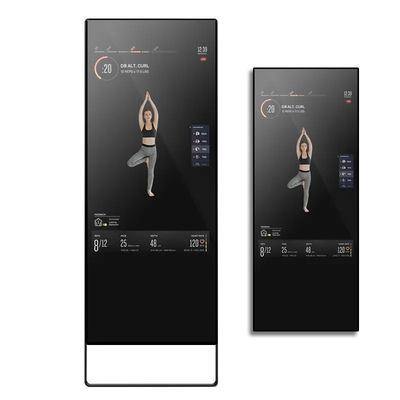 43 Inch Smart Fitness Mirror dengan Android 7.1 RK3288 dan Display Iklan LCD Cerah Disesuaikan