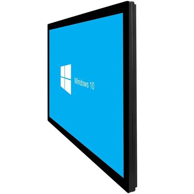 55 Inch Infrared Touch Screen Monitor Layar LCD yang dipasang di dinding dengan 10 titik Capacitive Touch