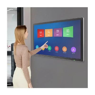 50 Inch Infrared Touch Screen Monitor dengan Ultra Narrow Edge dan Desain Wall Mountable
