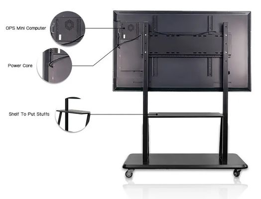55 Inci Smart Touch Screen Interaktif Flat Panel dengan Rasio Aspek 16:9 dan Sentuhan 10 Titik