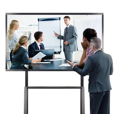 Papan tulis interaktif digital 4K Ultra HD 85 inci dengan konferensi video untuk ruang pertemuan