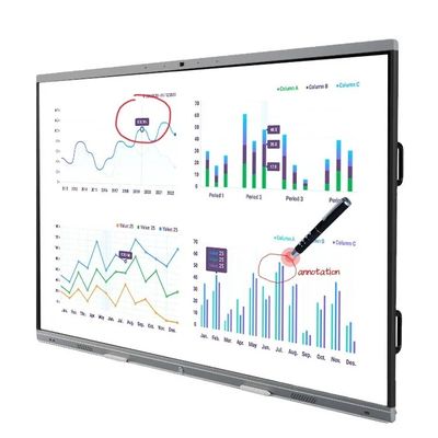 Papan tulis interaktif digital 4K Ultra HD 85 inci dengan konferensi video untuk ruang pertemuan