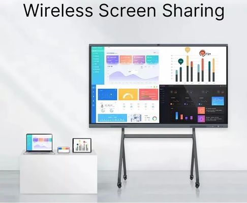 Papan tulis interaktif digital 4K Ultra HD 85 inci dengan konferensi video untuk ruang pertemuan