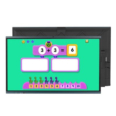 Panel Interaktif Datar 86 Inci dengan Speaker Bawaan dan Resolusi Digital Papan Tulis Interaktif 1920x1080