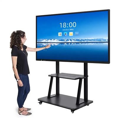 75 Inch Layar Sentuh Interaktif Panel Datar Inframerah ROHS Disetujui untuk Ruang Rapat