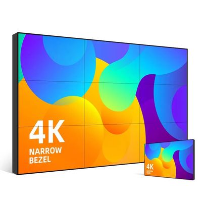 55 Inch LCD Splicing Wall dengan 500cd/m2 Kecerahan dan 1920*1080 Resolution Touch Screen Video Wall Display