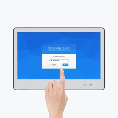 Kios Mandiri Layar Sentuh 24 Inci Terpasang di Dinding dengan Pembaca Kartu IC dan Kamera Opsional