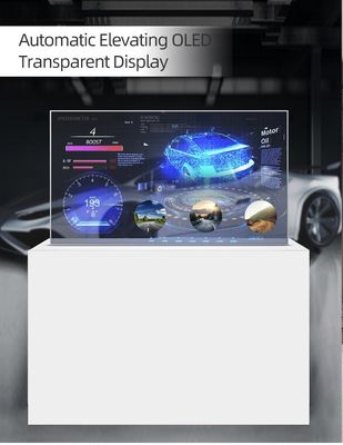 55 Inch Transparent OLED Touch Screen Digital Signage Monitor dengan Resolusi 1920*1080 dan Capacitive Touch