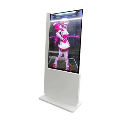 OLED 55 Inci Transparan layar sentuh Tampilan Lantai berdiri semua dalam satu monitor