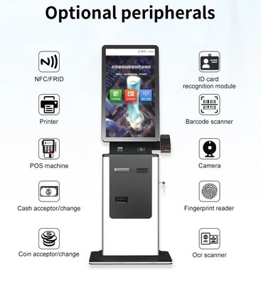 Menyentuh layar Hotel Self Check In Kiosk 32 Inch Parkir Mobil Pembayaran Kiosk Self Service