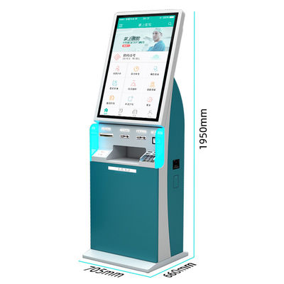 32 Inch Self Service Touch Screen Kiosk Dengan A5 Printer dan Barcode Scanner