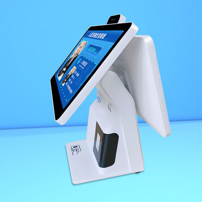 Desktop Self-Service Touch Screen Pemesanan Kios Mesin Kasir Dual Screen