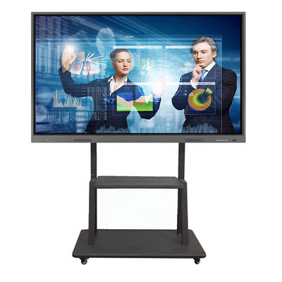 75 inci layar sentuh monitor layar dinding dipasang Android TV All In One layar sentuh Kiosk