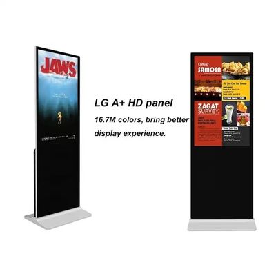 Windows 10 Layar sentuh Kiosk Digital Integrated Intel HD Lantai Standing Display