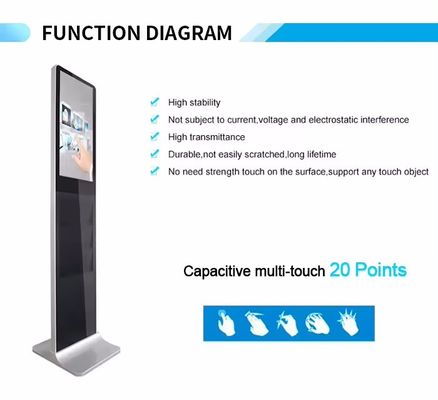 Warna yang dapat disesuaikan Low Maintenance Touch Screen Self Service Kiosk dengan Opsi Ukuran 22 inci/32 inci