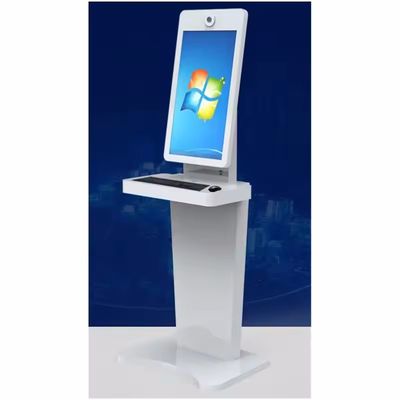 Kios Digital Layar Sentuh Enklosur Logam 32 inci dengan Windows 10 dan Keyboard Mouse Terintegrasi