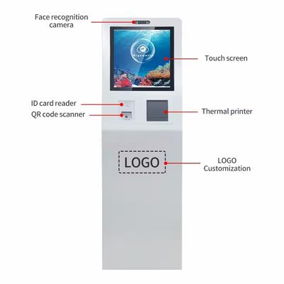 Hotel Rumah Sakit Inquiry Self-Service Kiosk 22Inch Touch Screen Bank Bill Terminal
