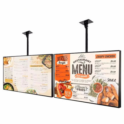 Pencahayaan Tinggi Layar Iklan Toko Jendela Monitor Restoran Digital Signage