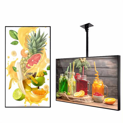 Pencahayaan Tinggi Layar Iklan Toko Jendela Monitor Restoran Digital Signage