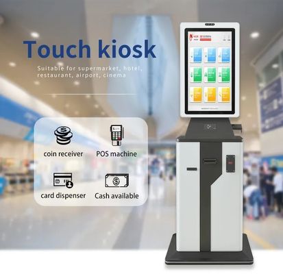 Kios Self Service layar sentuh yang dapat disesuaikan dengan dispenser kartu bermotor dan desain low maintenance